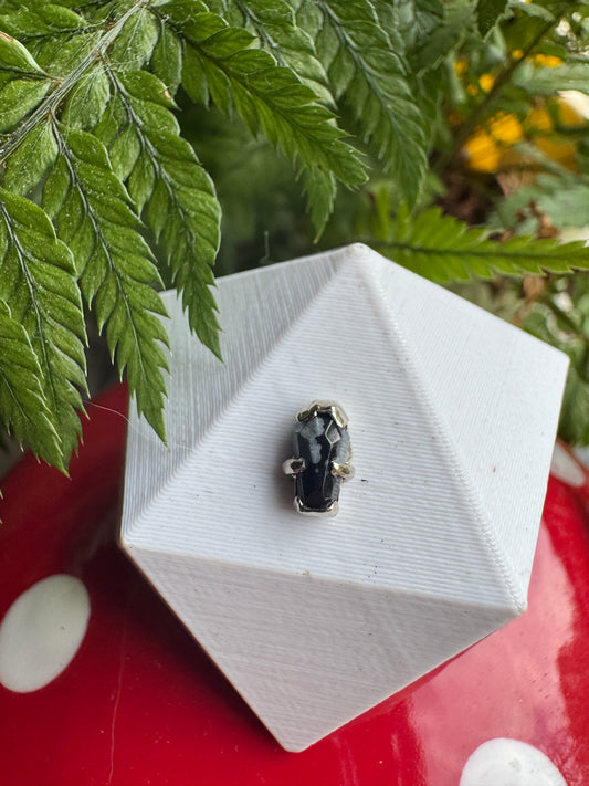 Really rockabilly 14k WG snowflake obsidian