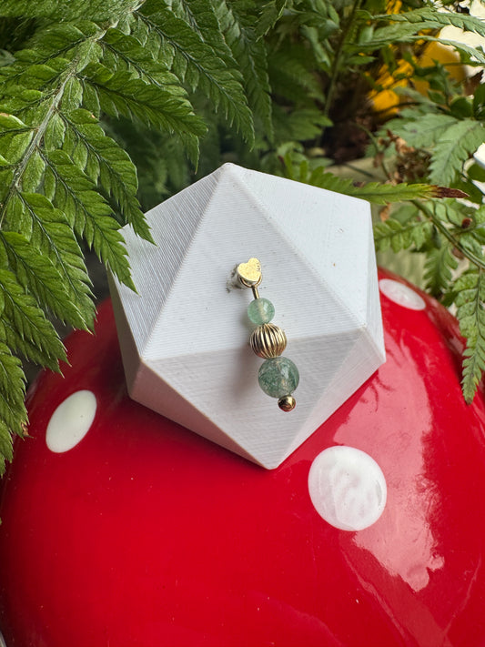 Jed Digger Deg - 14k YG moss and aventurine