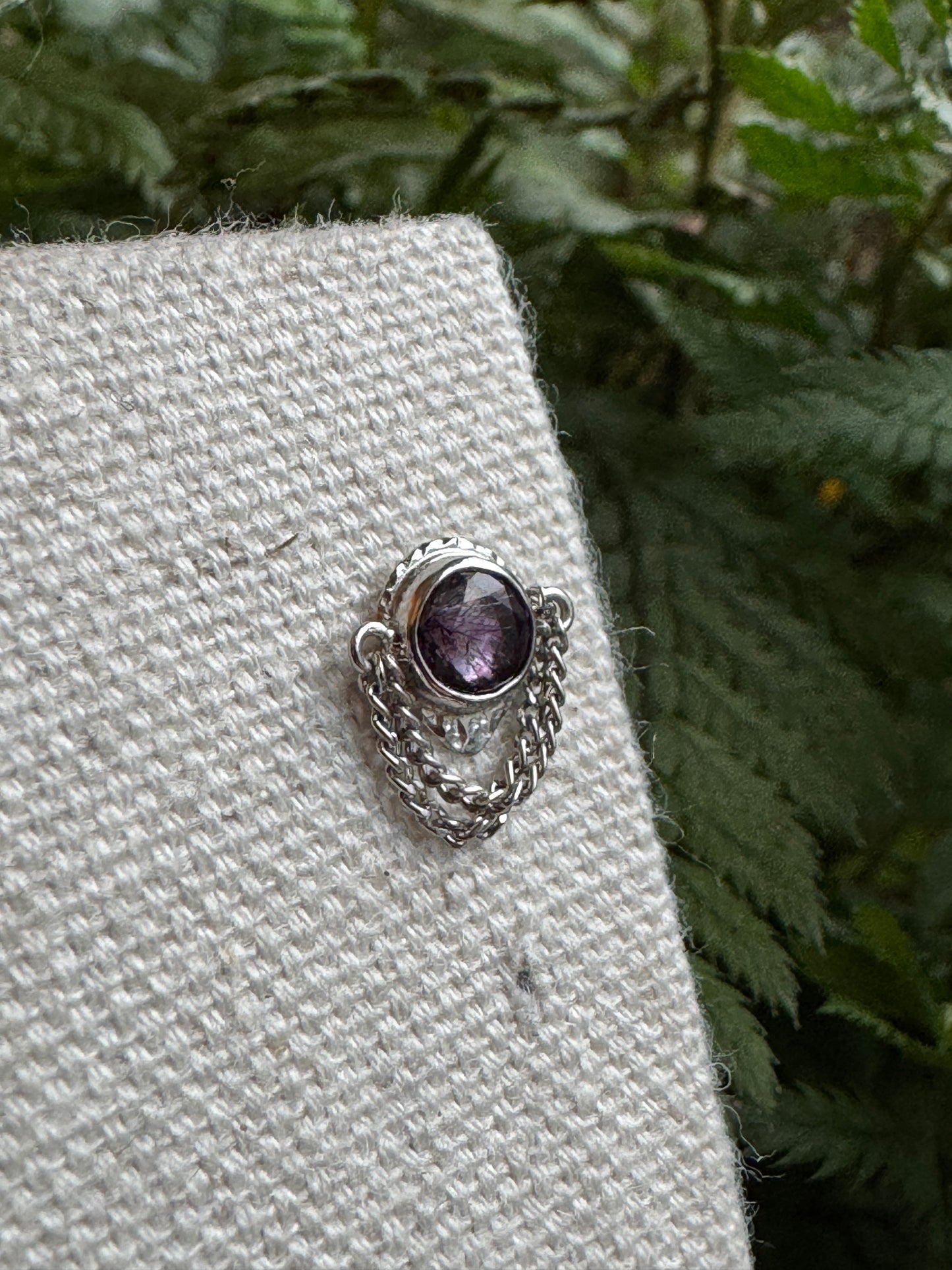 Soda pop  - Platinum & stained glass amethyst