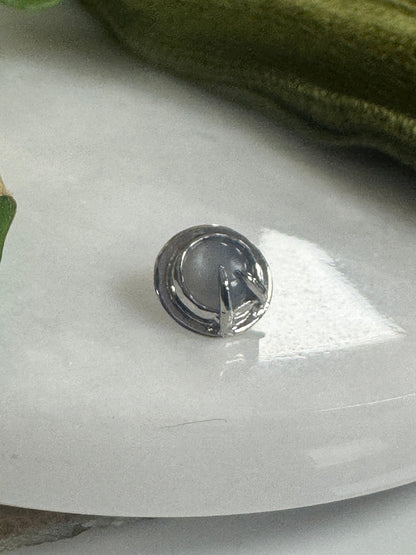Devils haircut - Platinum & grey moonstone