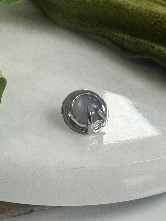 Devils haircut - Platinum & grey moonstone
