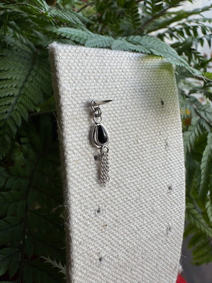 Drive - platinum and onyx charm