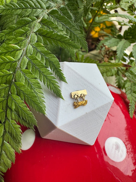 Another Brick In The Wall - 14k YG with natural WA nuggets