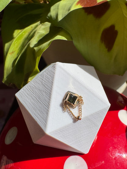 Flavour of the week - YG & raw green tourmaline