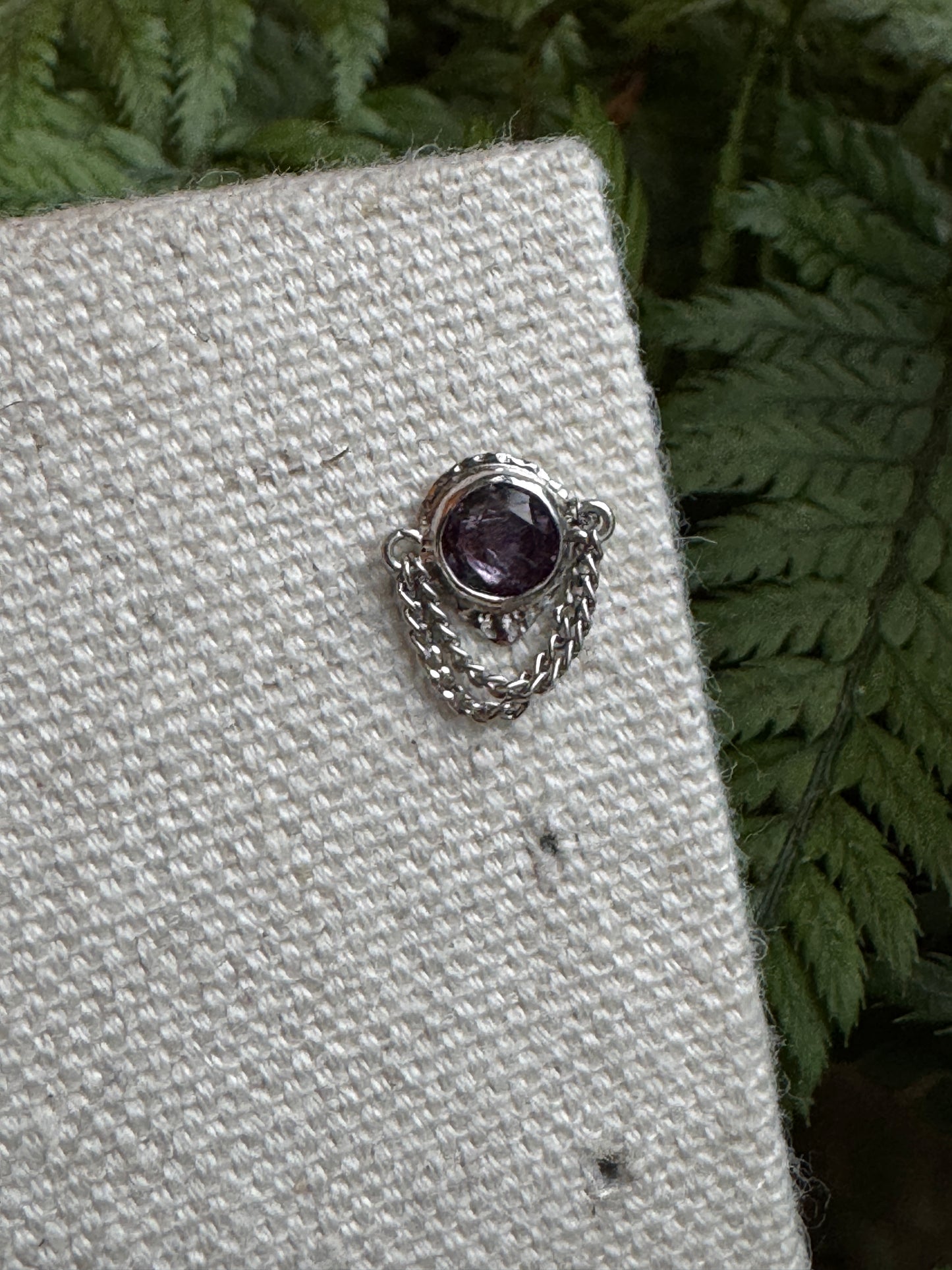 Soda pop  - Platinum & stained glass amethyst