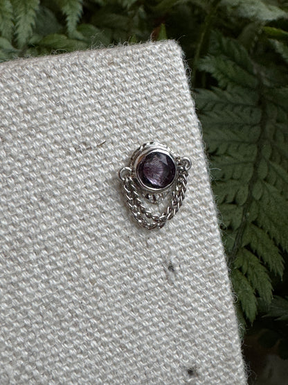 Soda pop  - Platinum & stained glass amethyst