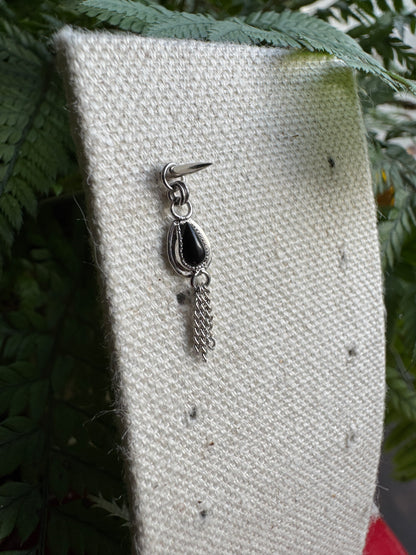 Drive - platinum and onyx charm