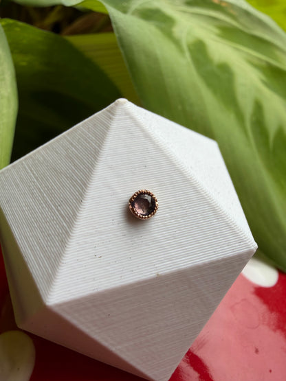 Rusty cage - RG & purple spinel