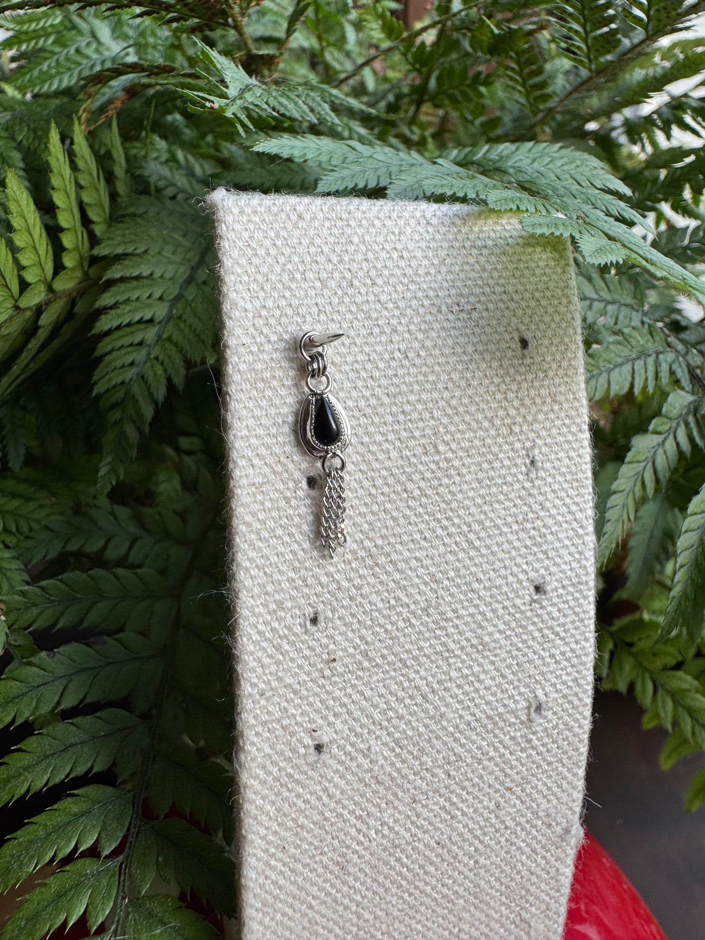 Drive - platinum and onyx charm