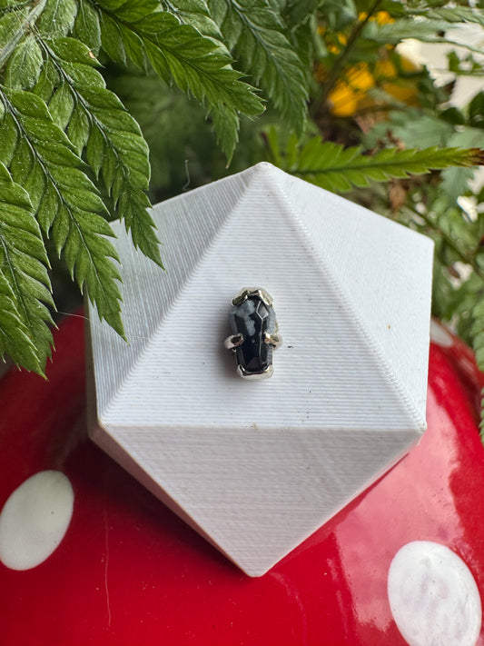 Really rockabilly 14k WG snowflake obsidian