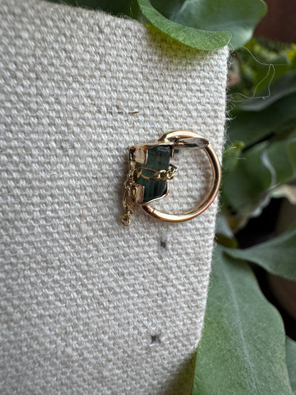 Use somebody - YG & raw green tourmaline ring