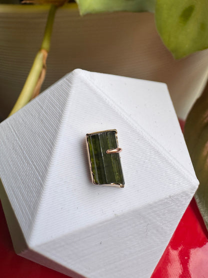 Wish - YG & raw green tourmaline