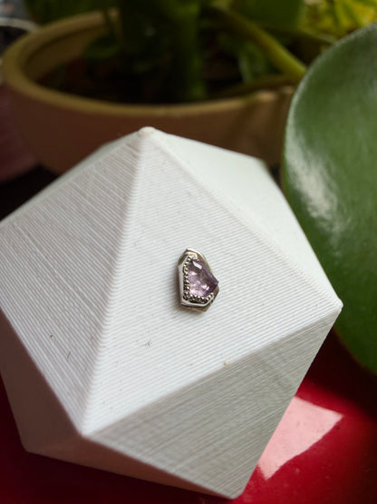 Diggy diggy hole - platinum & purple spinel