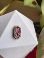 Through glass - YG & stained glass amethyst