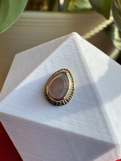 Sic transit Gloria - YG & Scottish banded lace agate