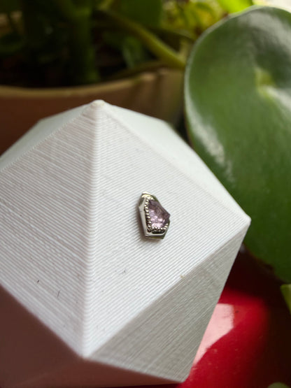 Diggy diggy hole - platinum & purple spinel