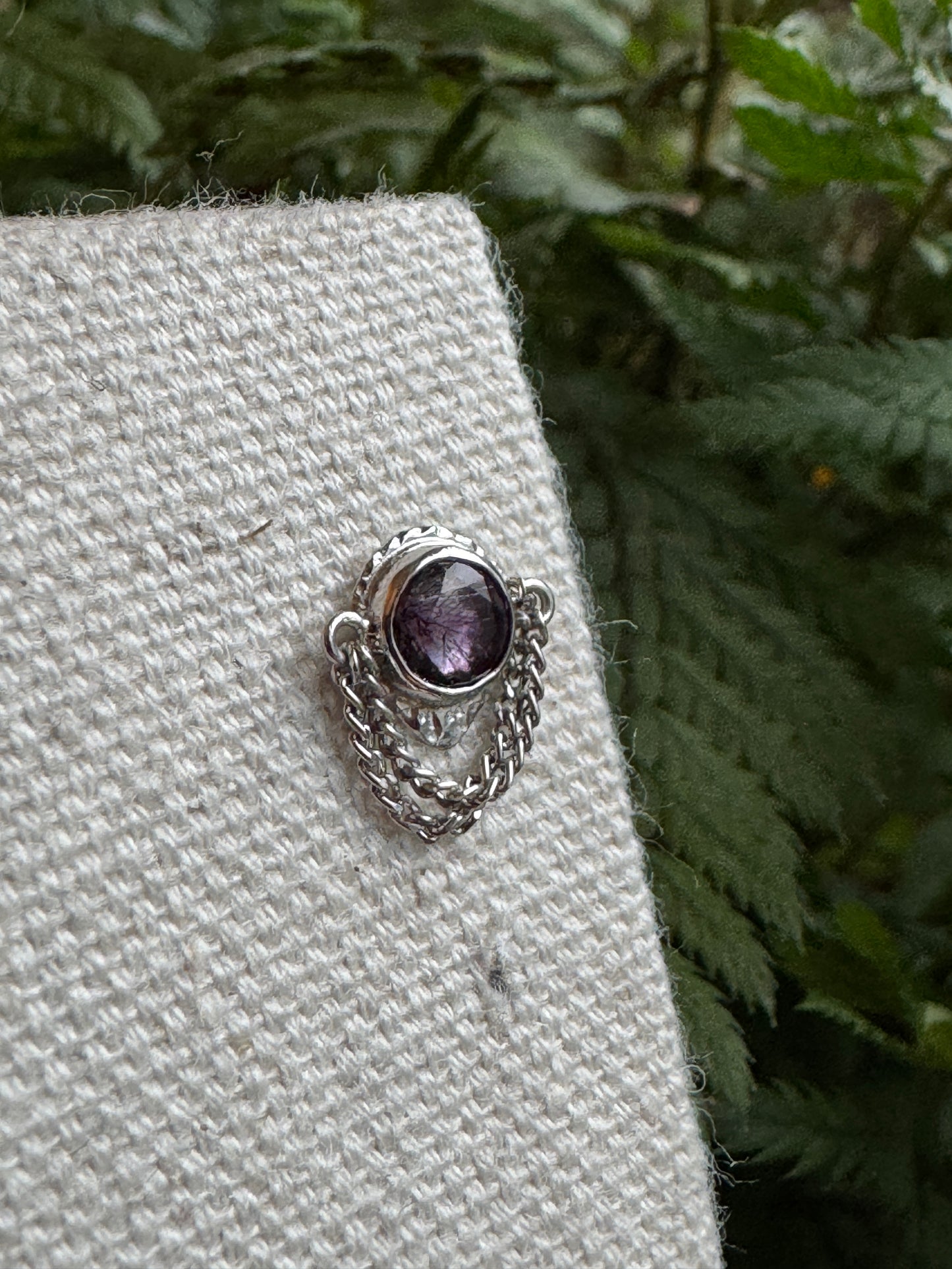 Soda pop  - Platinum & stained glass amethyst