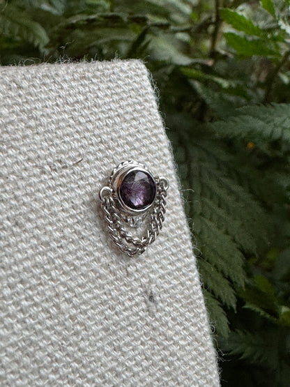Soda pop  - Platinum & stained glass amethyst