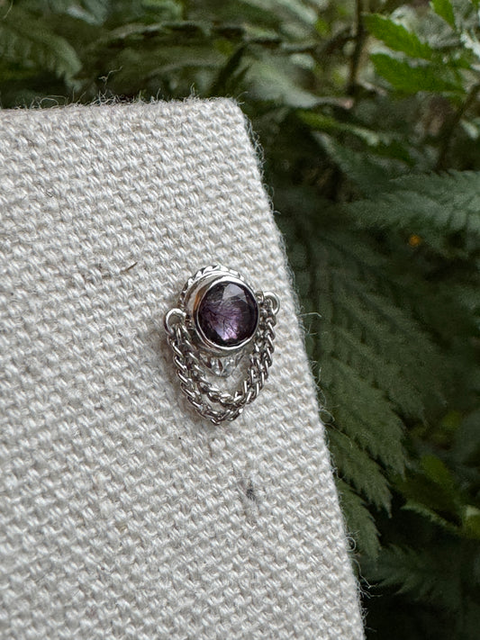 Soda pop  - Platinum & stained glass amethyst