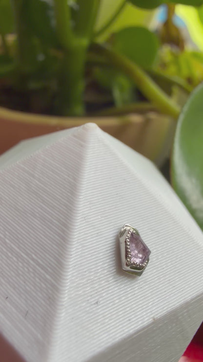 Diggy diggy hole - platinum & purple spinel
