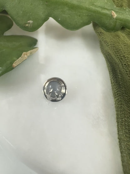 Devils haircut - Platinum & grey moonstone
