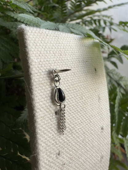 Drive - platinum and onyx charm